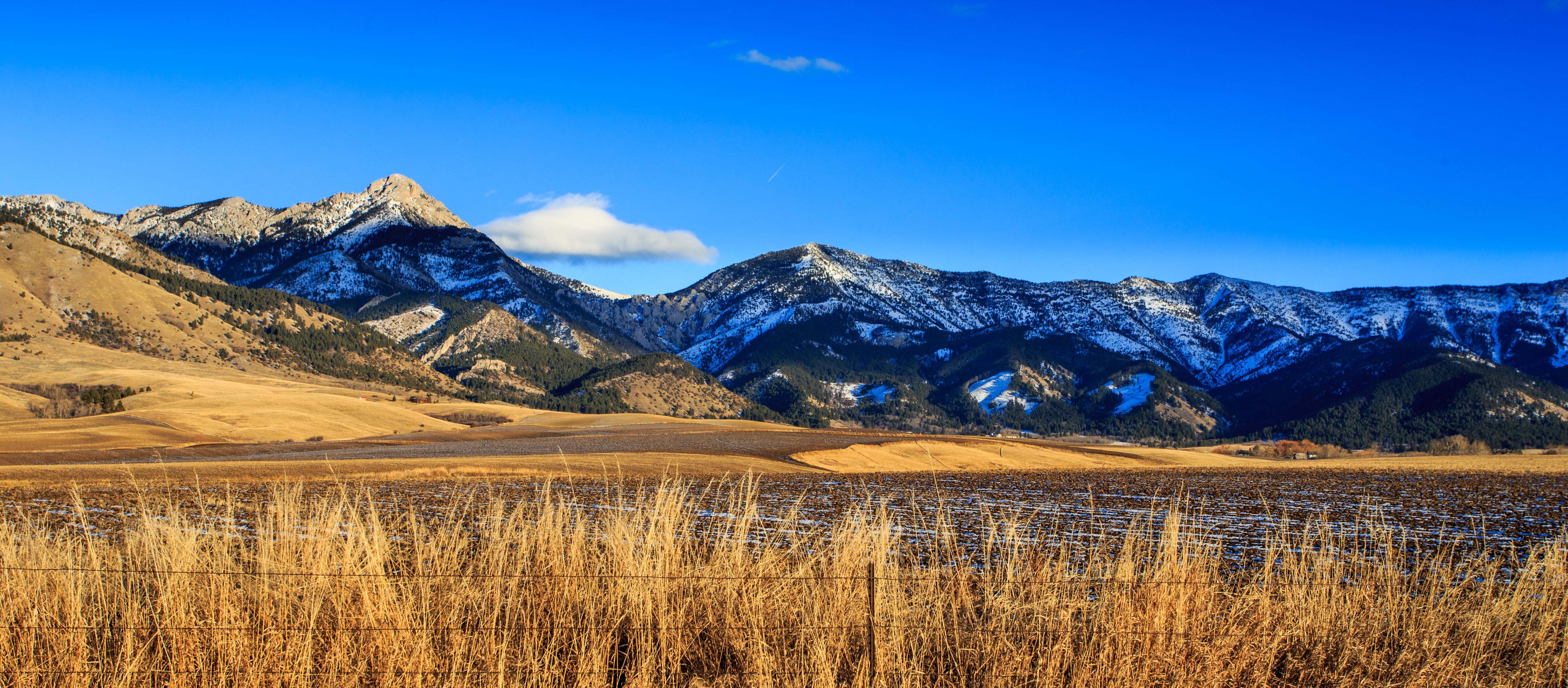 Mountain range in Bozeman, Montana
